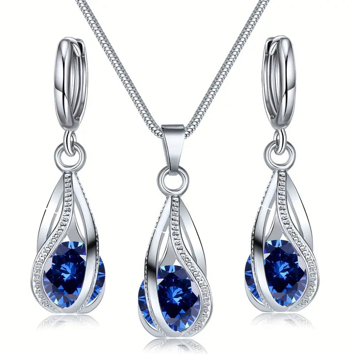 Conjunto de Joyería Zelira Fontaine | Oro Blanco