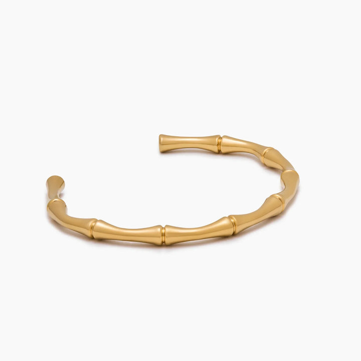Brazalete Cuff de Oro de Bambú