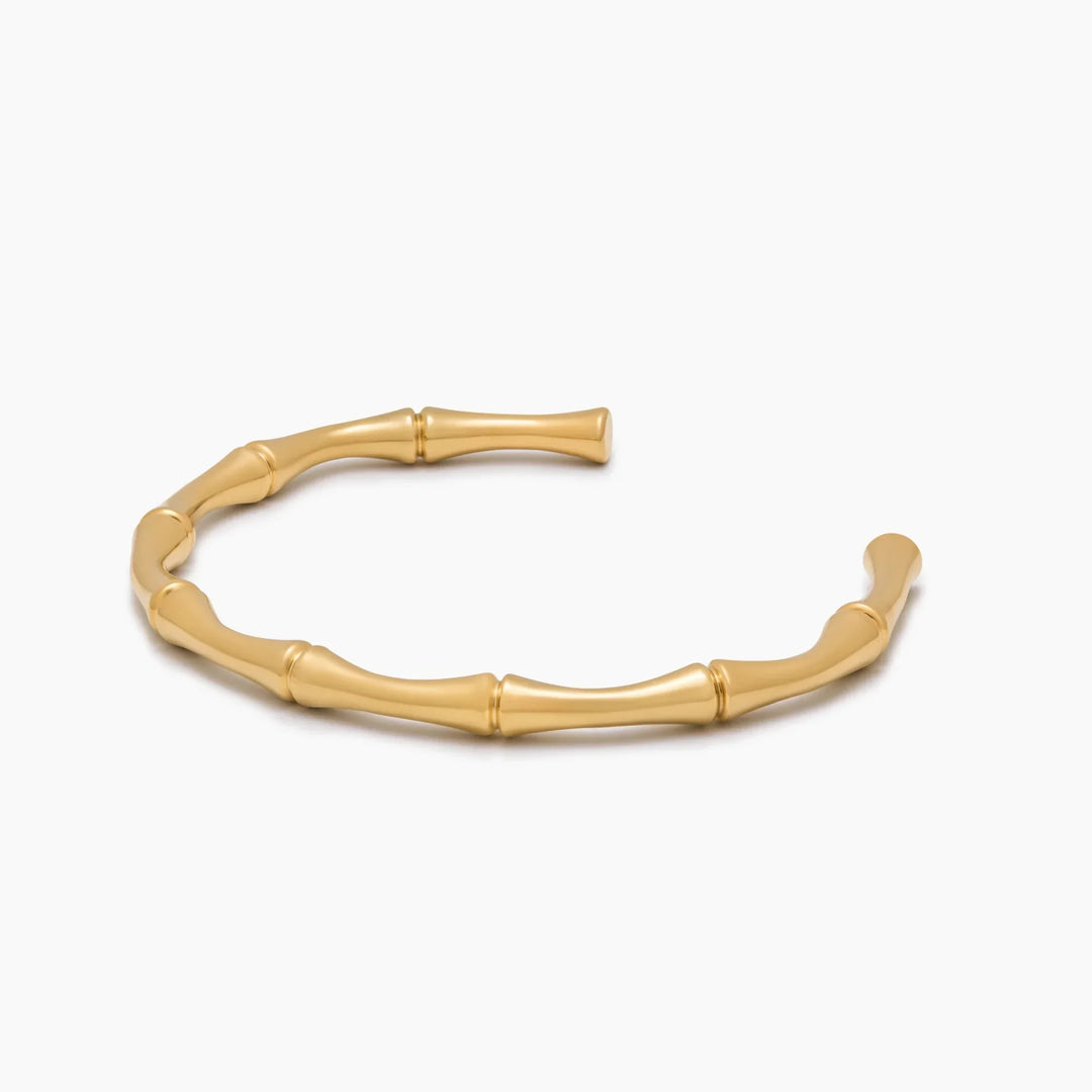 Brazalete Cuff de Oro de Bambú