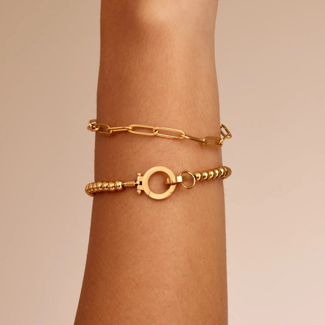 Pulsera de Perlas de Oro Esencial