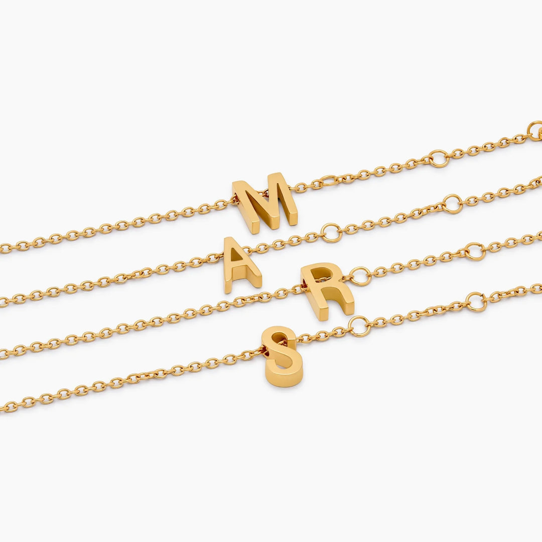 Pulsera de Encanto con Inicial Delicada