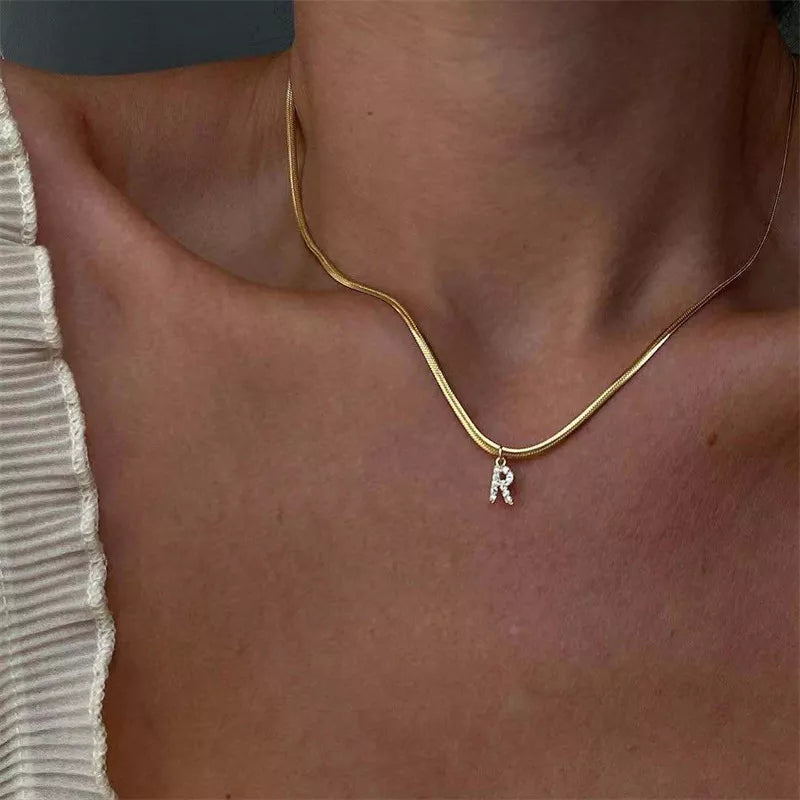 Collar Herringbone Inicial Melly