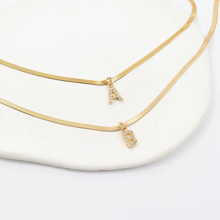 Collar Herringbone Inicial Melly