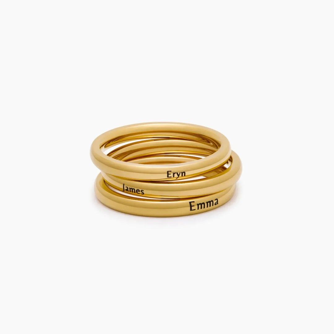 Anillo de Nombre Delicado Apilable