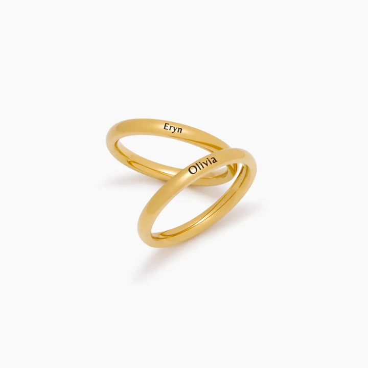 Anillo de Nombre Delicado Apilable