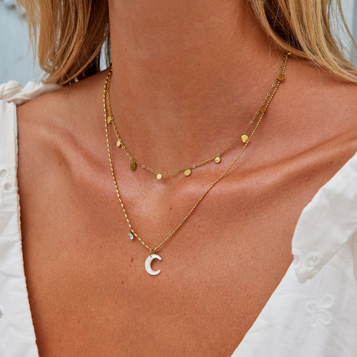 Collar de Luna Creciente Blanca