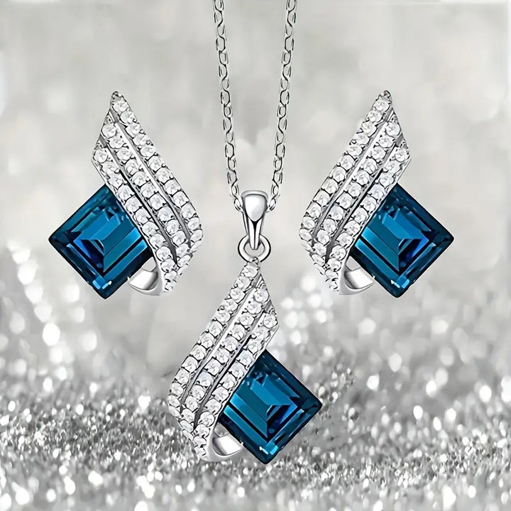 Conjunto de Joyería Brienne Solazure | Oro Blanco