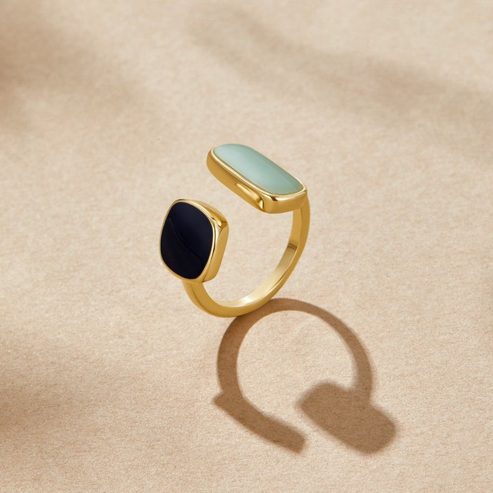 Anillo Envoltura Aguamarina