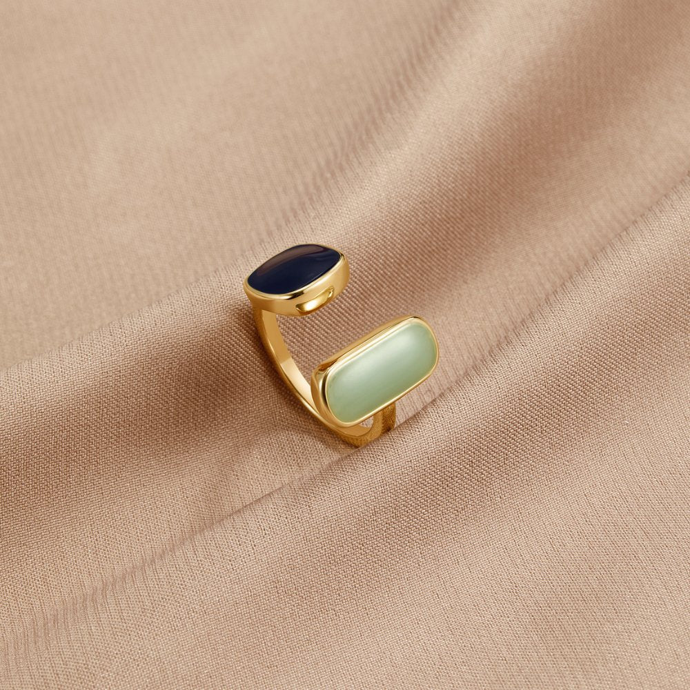 Anillo Envoltura Aguamarina
