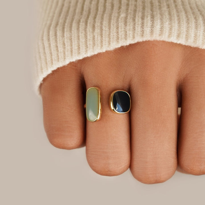 Anillo Envoltura Aguamarina
