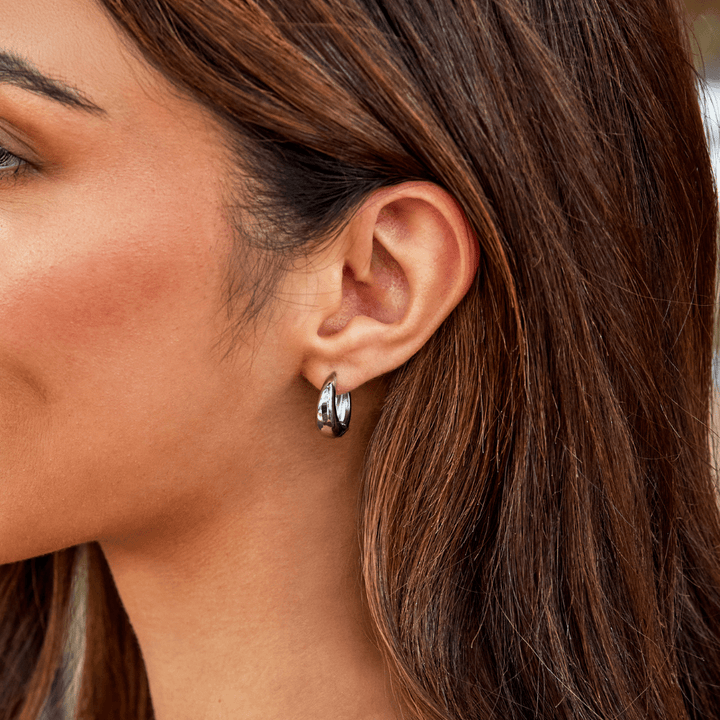 Pendientes de Aro Plateados Audrey