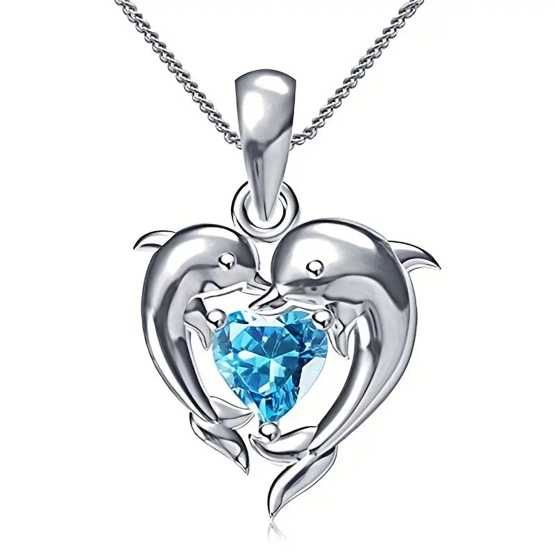 Collar Gemelos Oceanheart | Oro Blanco