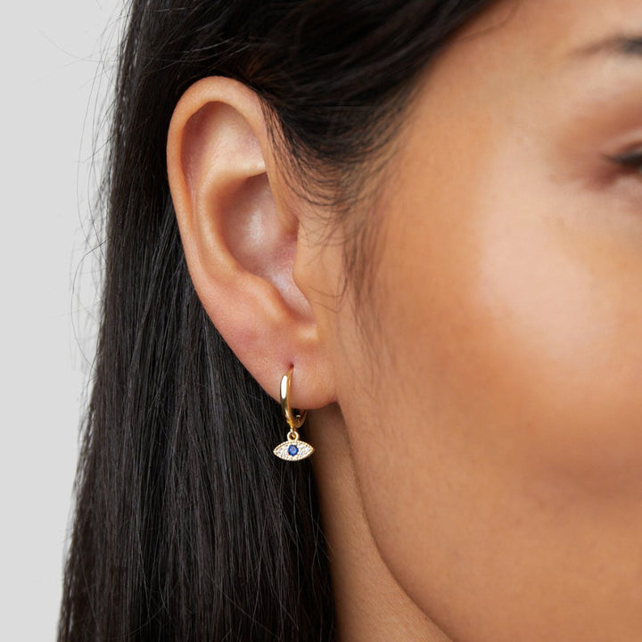 Pendientes colgantes de Ojo Maligno Azules