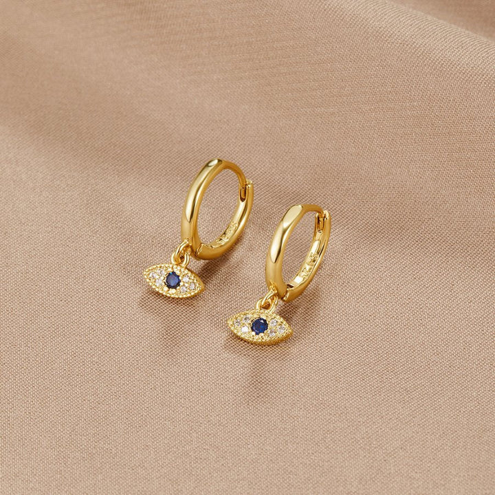 Pendientes colgantes de Ojo Maligno Azules
