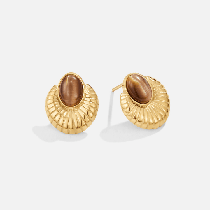 Pendientes de Ojo de Tigre Bohemia Gold