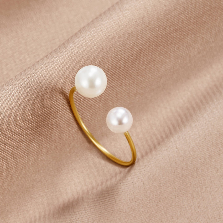 Anillo Envolvente Doble Perla Durya