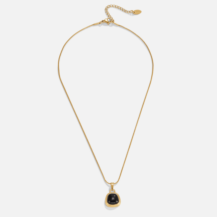 Collar con Colgante de Perla Negra Ébano