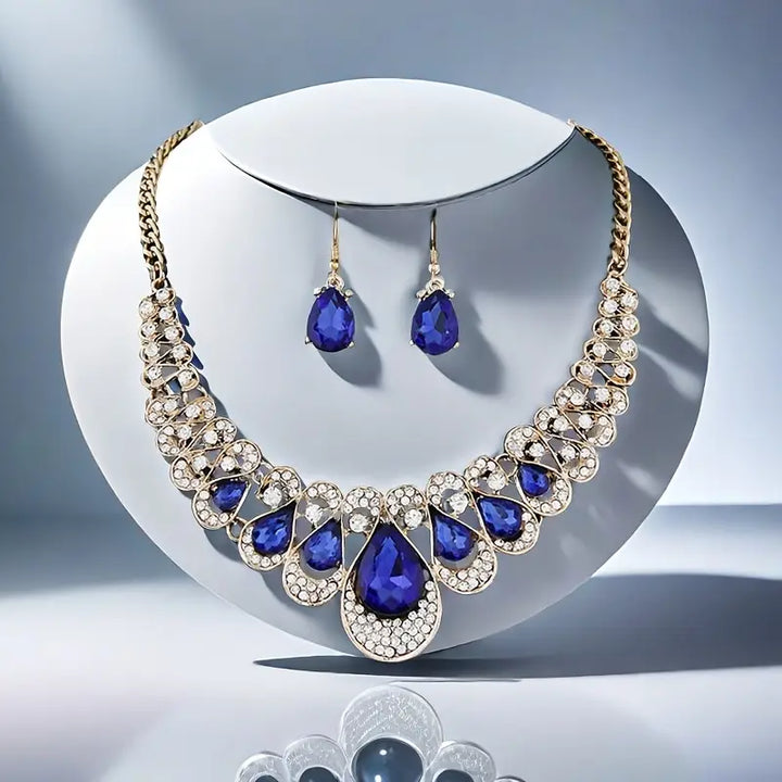 Conjunto de Joyería de Oro Maevina Zafiros
