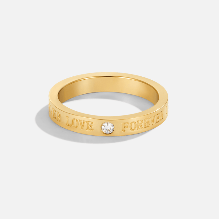 Anillo de Cristal de Oro Amor Eterno