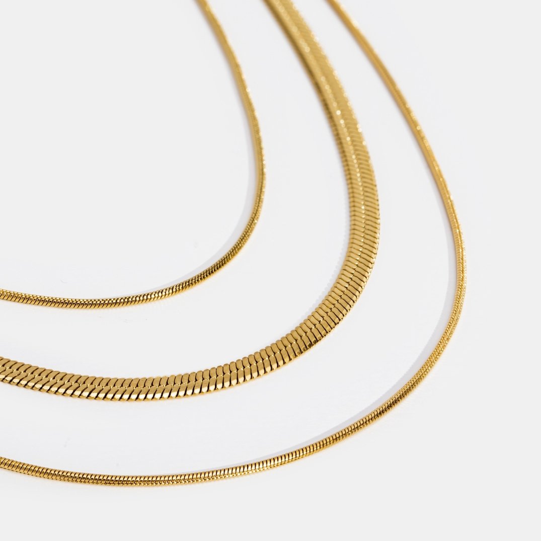 Collar de Cadena Multicapa de Oro