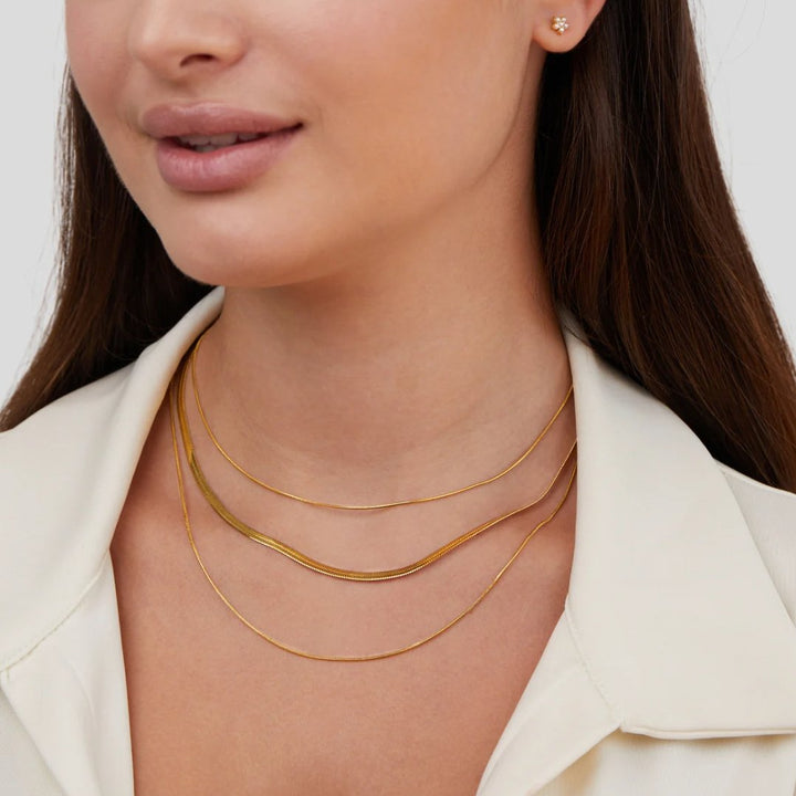 Collar de Cadena Multicapa de Oro