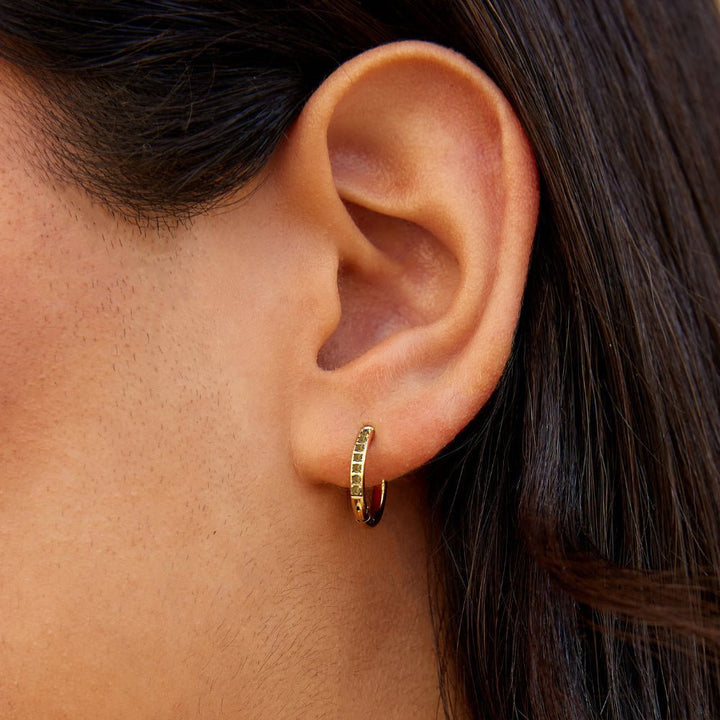 Pendientes de aro Eternidad Verde