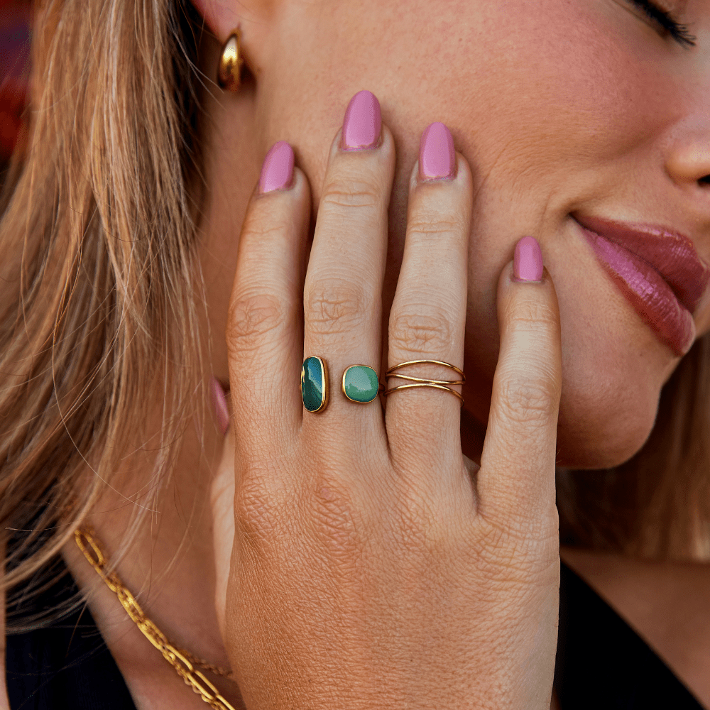 Anillo Envoltura de Sauce Verde