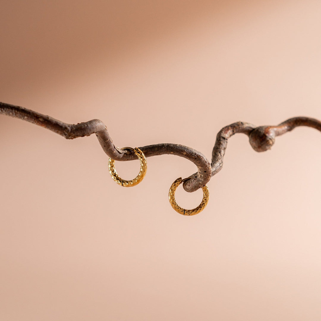 Pendientes de Aros Martillados