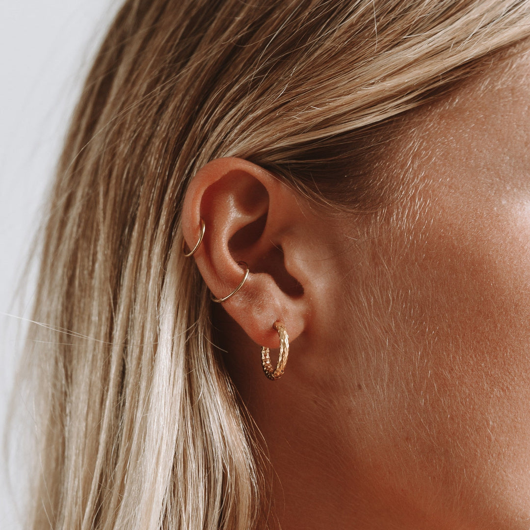 Pendientes de Aros Martillados