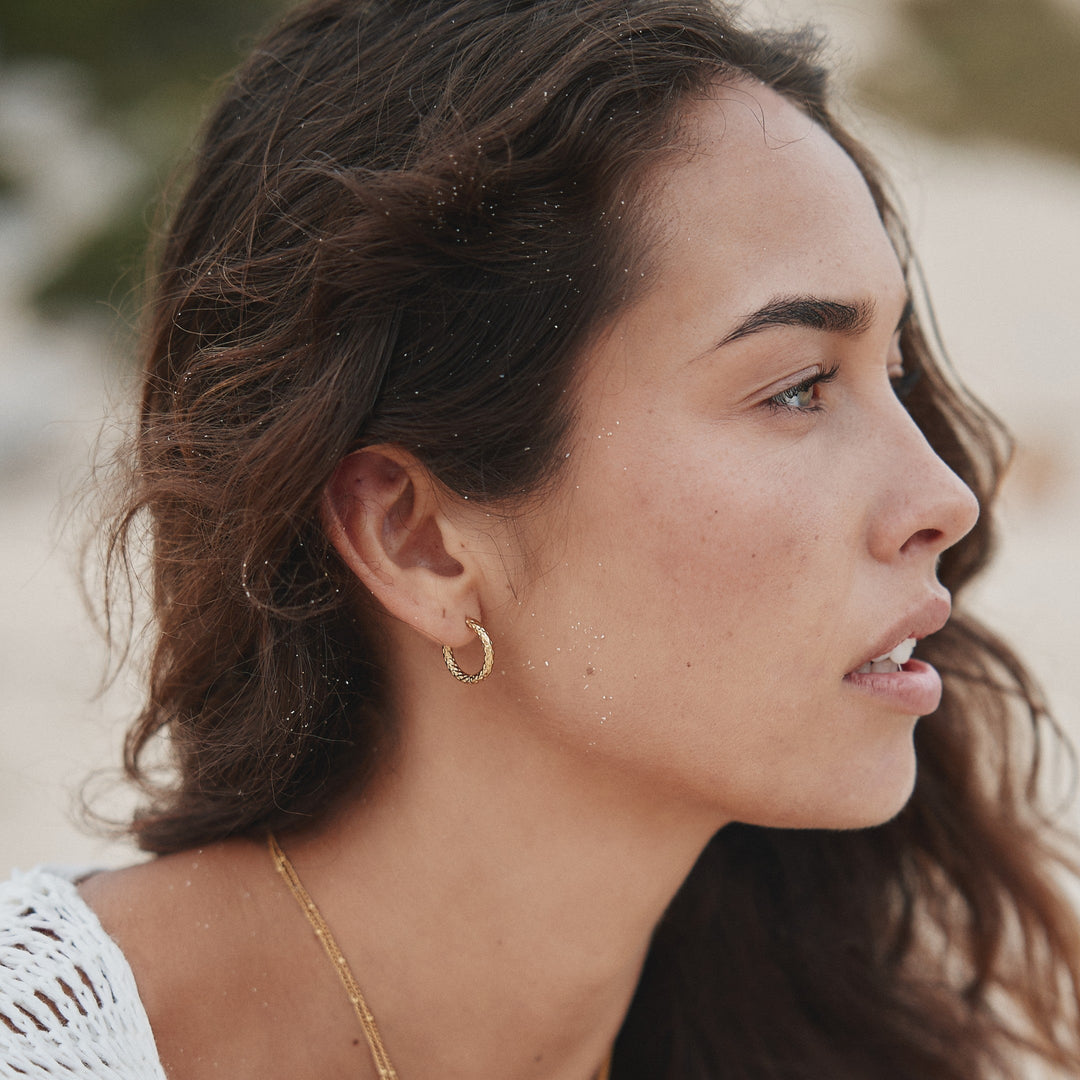 Pendientes de Aros Martillados