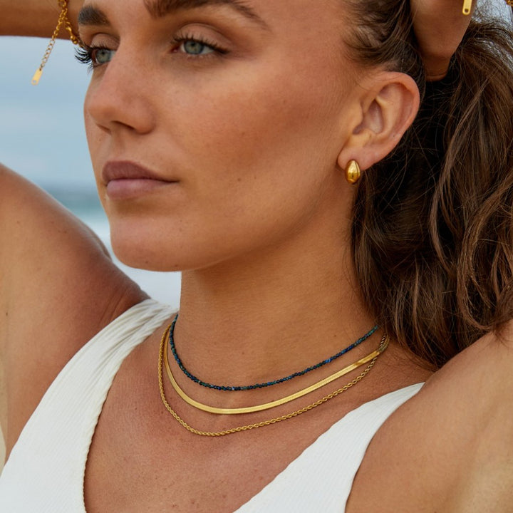 Collar de Piedra con Perlas de Lapislázuli