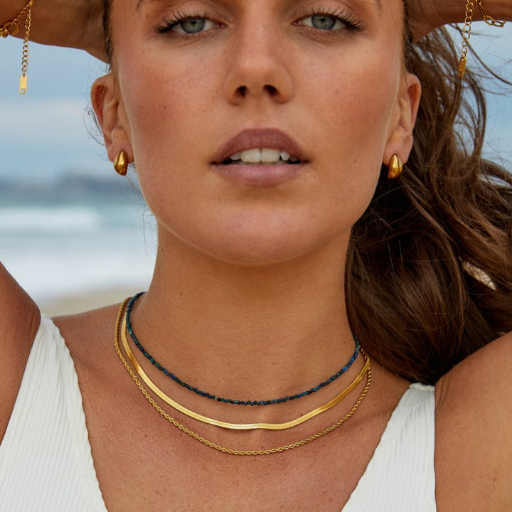 Collar de Piedra con Perlas de Lapislázuli