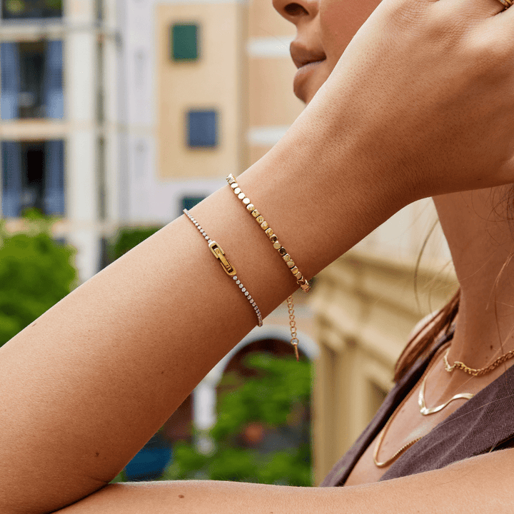 Pulsera de Cubo de Oro de 18K Lexi