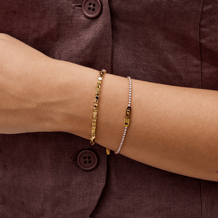 Pulsera de Cubo de Oro de 18K Lexi