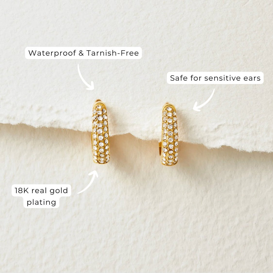 Pendientes de Aro de Cristal Lily