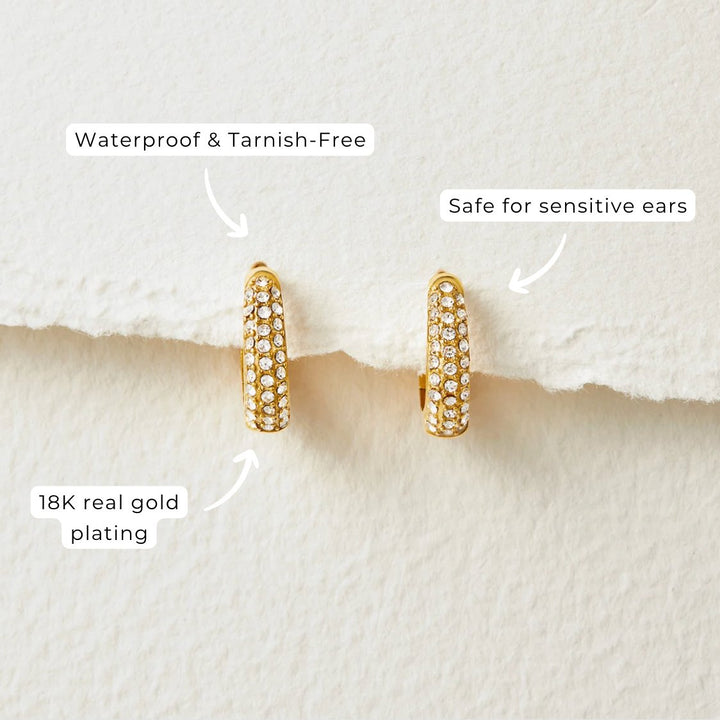 Pendientes de Aro de Cristal Lily