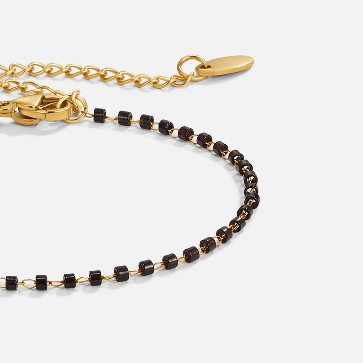 Pulsera de cuentas negras Maisie