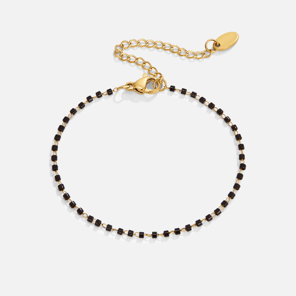Pulsera de cuentas negras Maisie