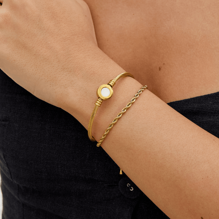 Brazalete Rotatable Melinda Gold