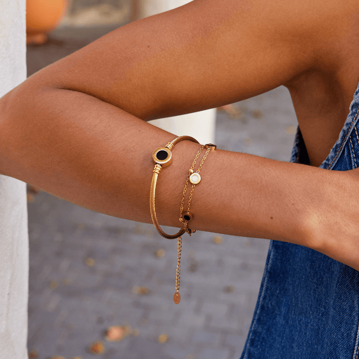 Brazalete Rotatable Melinda Gold