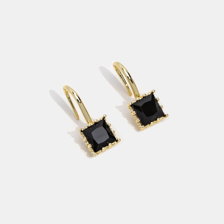 Pendientes Colgantes de Cristal Negro Piper