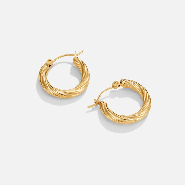 Pendientes de Aro Torcido Raya