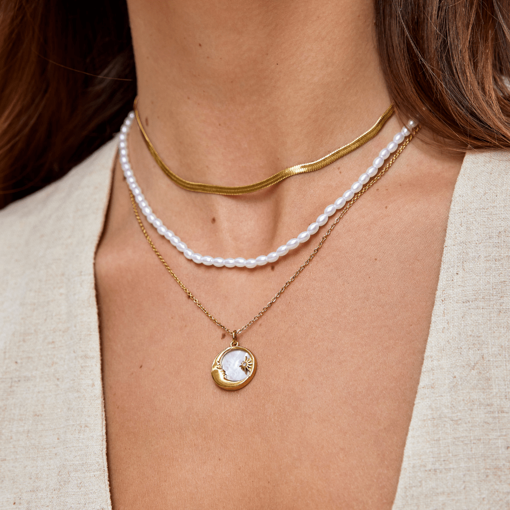 Collar de Cadena Sarya Snake en Oro