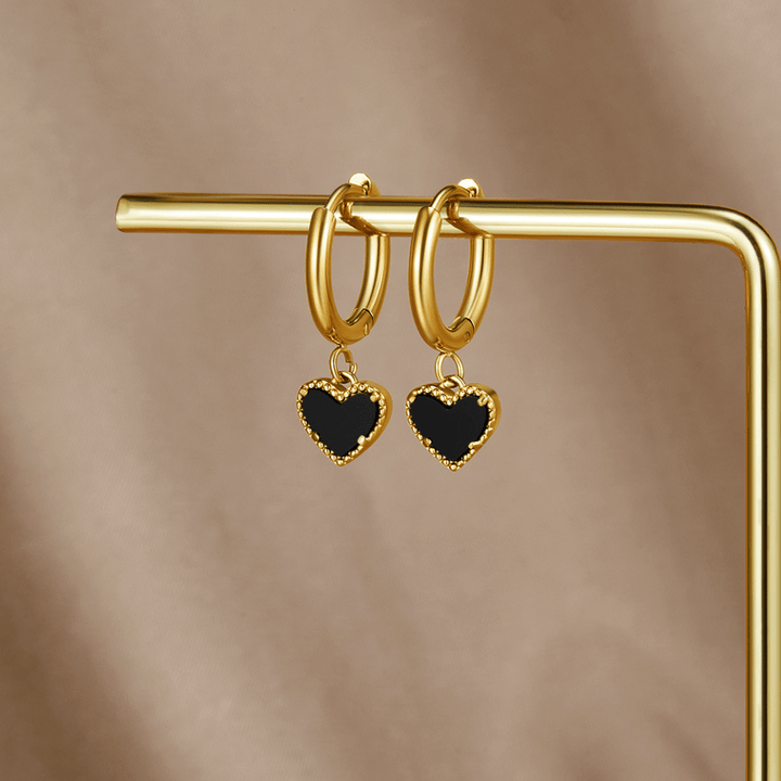 Pendientes de aro 'Tainted Hearts'