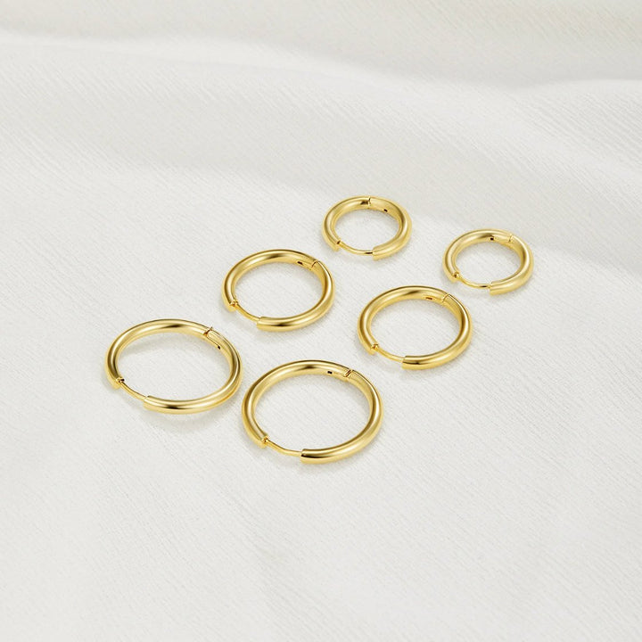 Conjunto de Pendientes de Triple Aro
